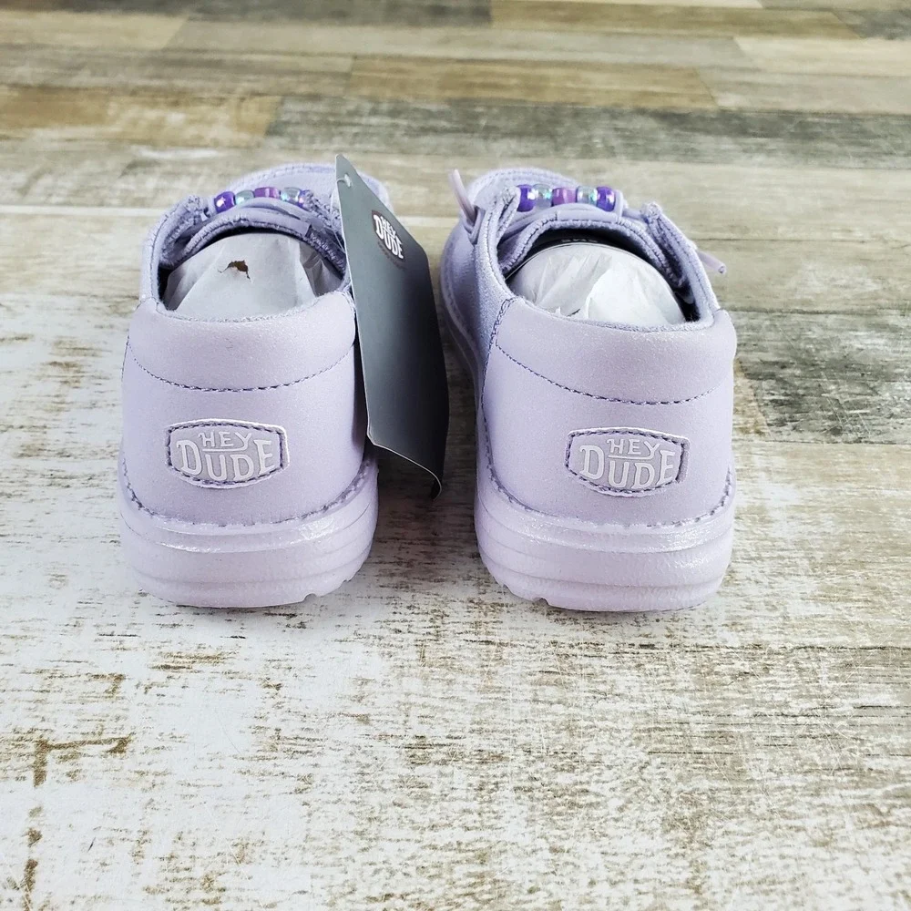 Hey Dude Wendy Funk Shoelry Kids Loafer Shoes Sz 13 C13 Purple Comfort Round Toe